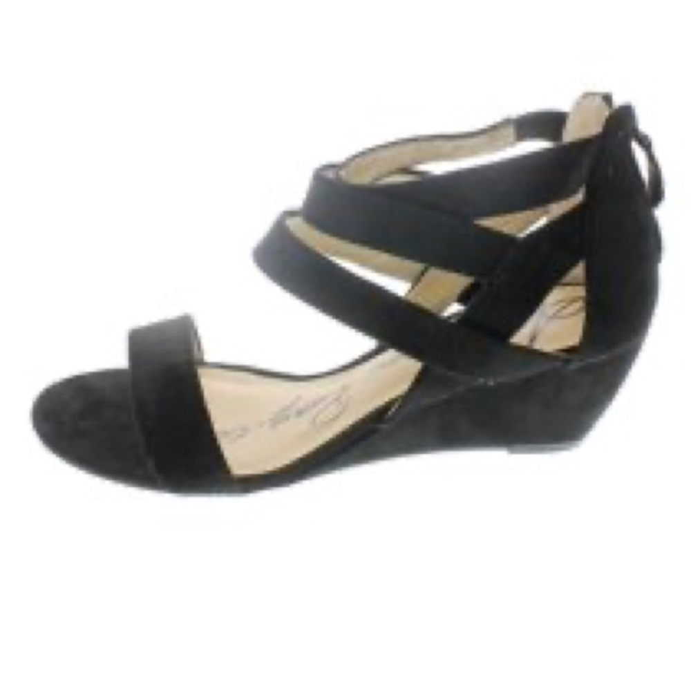 American Rag “Casen”  Open Toe Wedges in Black
